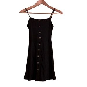 Urban Kids Soft Ribbed Black Dress, Size 7-8